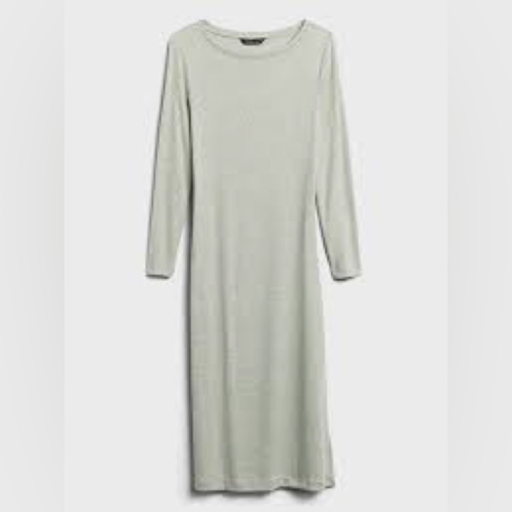 Banana Republic Ribbed Knit Dress with Side Slit